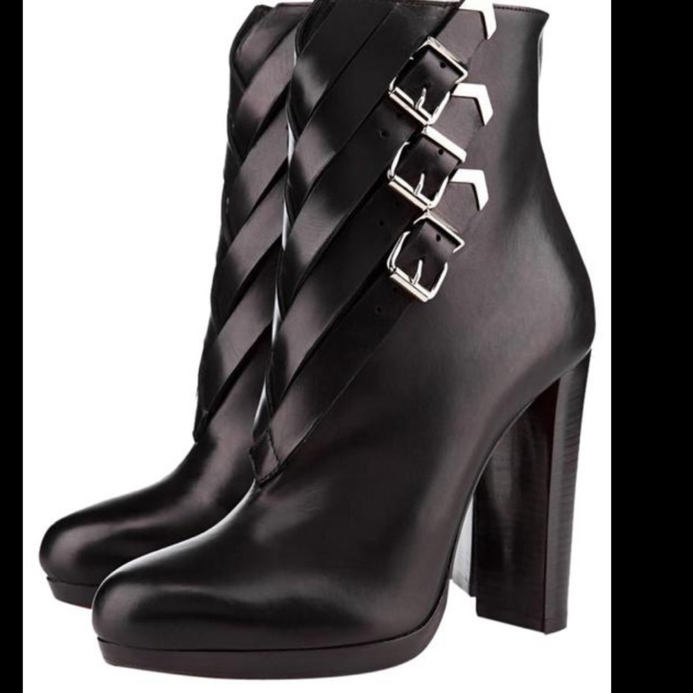 Christian Louboutin Black Troop Heeled Booties